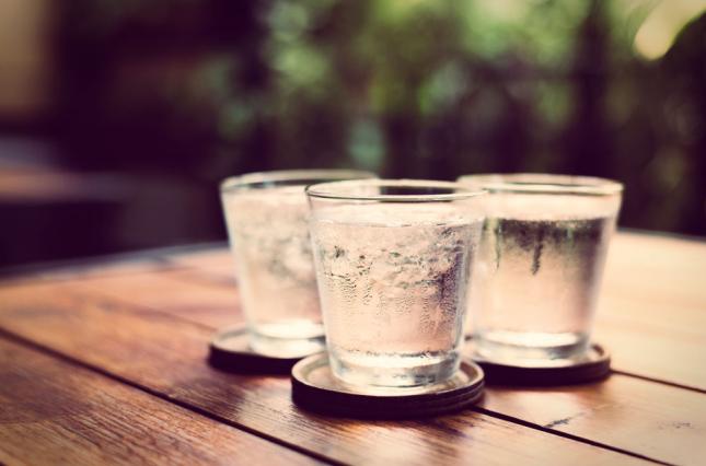 Three glasses of water on a table. Photo credit: bunyarit / Shutterstock Three glasses of water on a table. Photo credit: bunyarit / Shutterstock