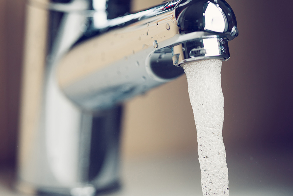 water from a tap