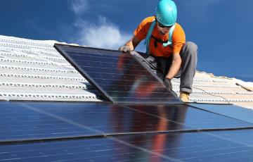 Rooftop solar panel installation Rooftop solar panel installation